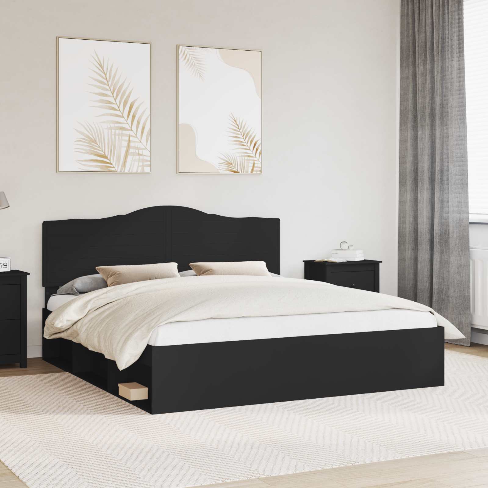 Estrutura de cama 100 x 200 cm Madeira de pinho maciço