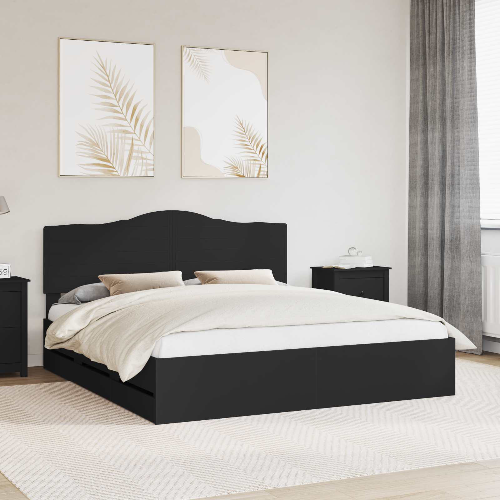 Estrutura de cama 100 x 200 cm Madeira de pinho maciço