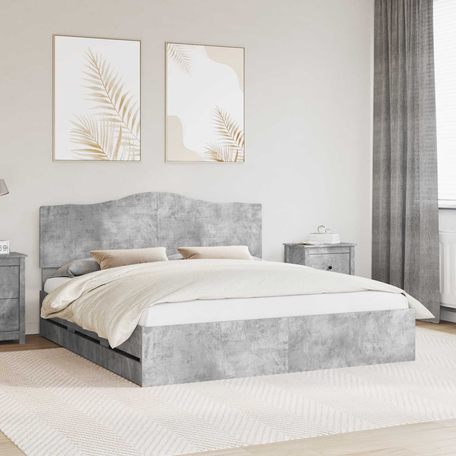 Estrutura de cama 100 x 200 cm Madeira de pinho maciço