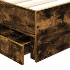 Estructura de cama Roble Ahumado 100 x 200 cm Madera Ingenieril