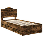 Estructura de cama Roble Ahumado 100 x 200 cm Madera Ingenieril