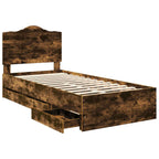 Estructura de cama Roble Ahumado 100 x 200 cm Madera Ingenieril