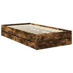 Estructura de cama Roble Ahumado 100 x 200 cm Madera Ingenieril