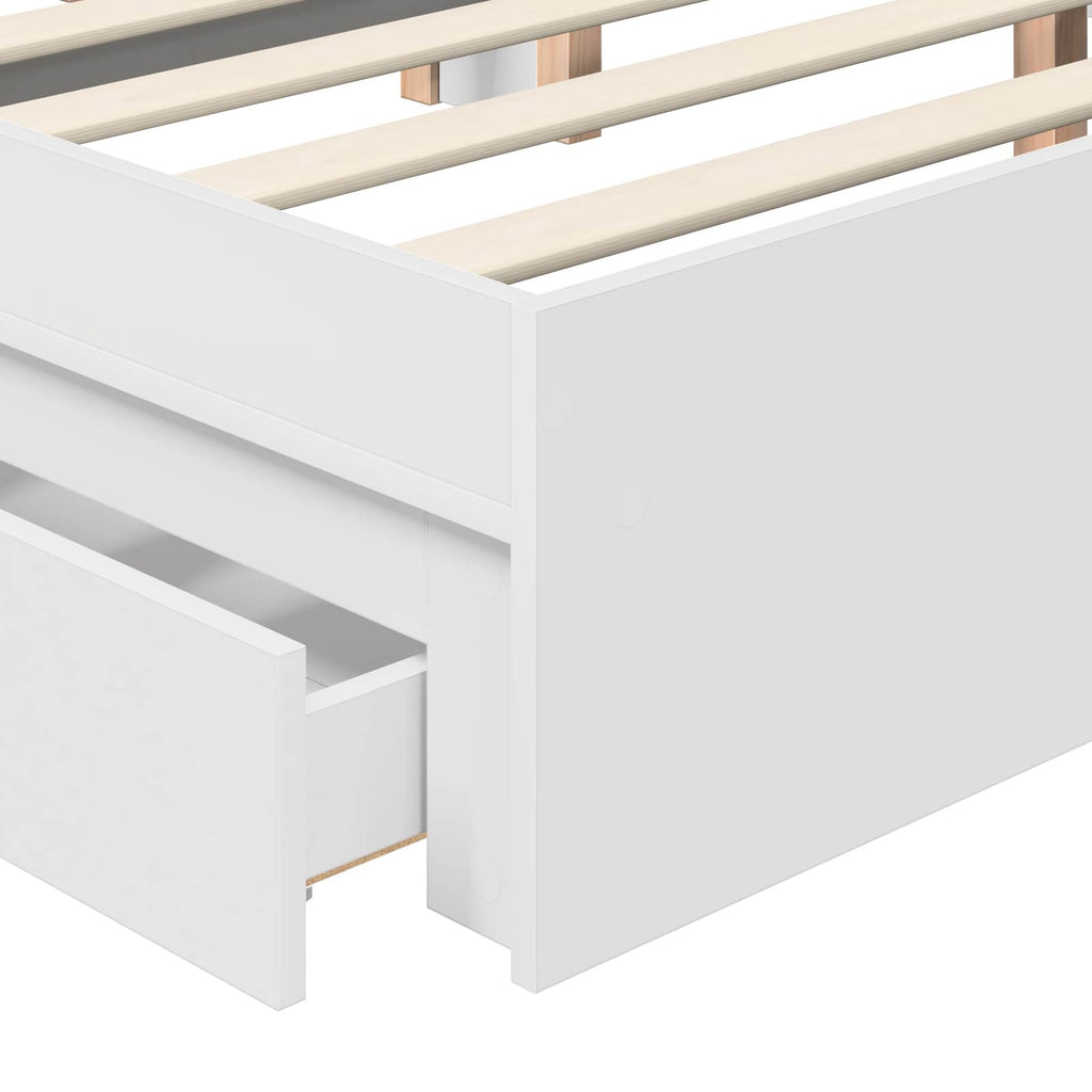 Cama con almacenamiento 140 x 190 cm Madera de ingeniería