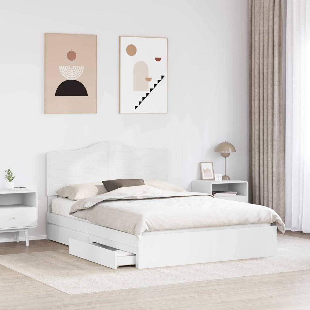 Cama con almacenamiento 140 x 190 cm Madera de ingeniería