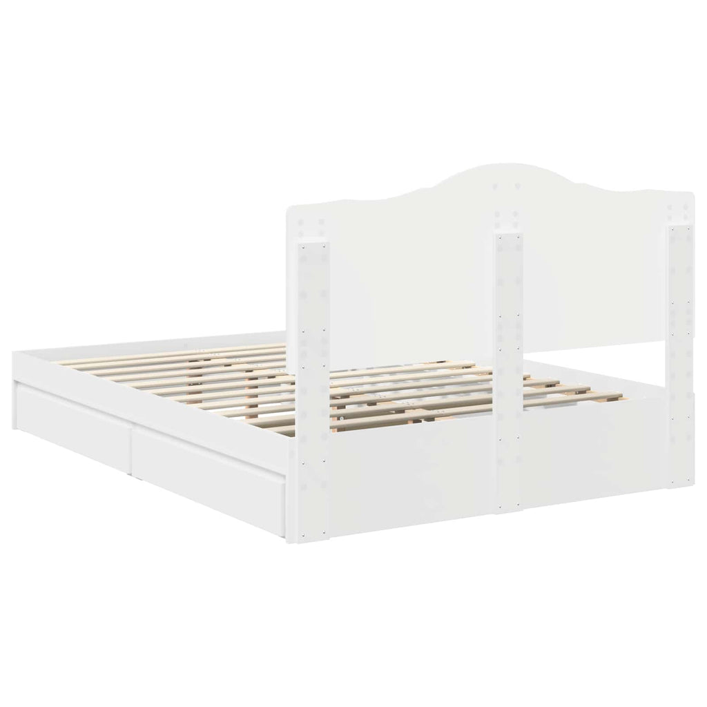 Cama con almacenamiento 140 x 190 cm Madera de ingeniería