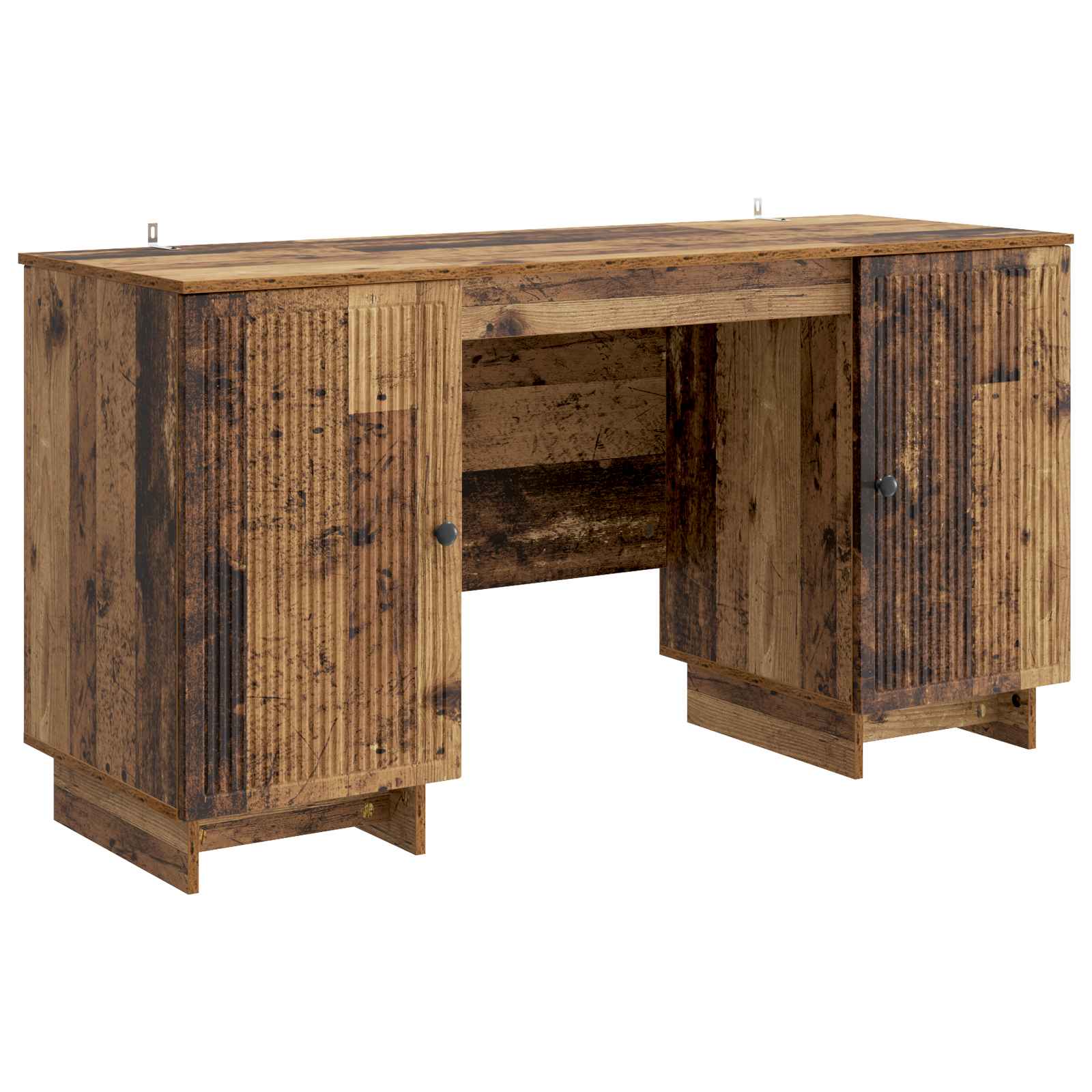 White Glossy Engineered Wood Desk