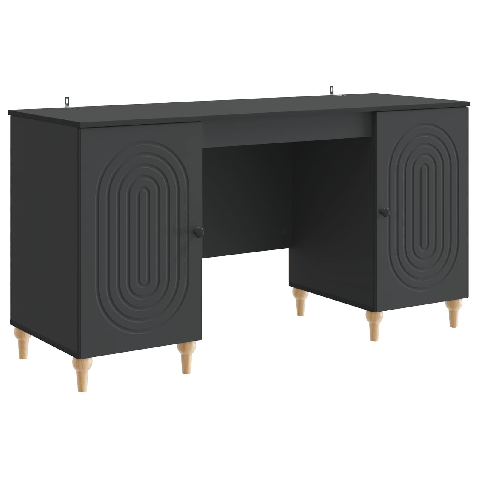 High Gloss Desk 142.5 x 50 x 75 cm Engineered Wood