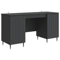 Escritorio Negro 142,5 x 50 x 75 cm Madera de Ingeniería