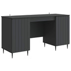 Escritorio Negro 142,5 x 50 x 75 cm Madera de Ingeniería