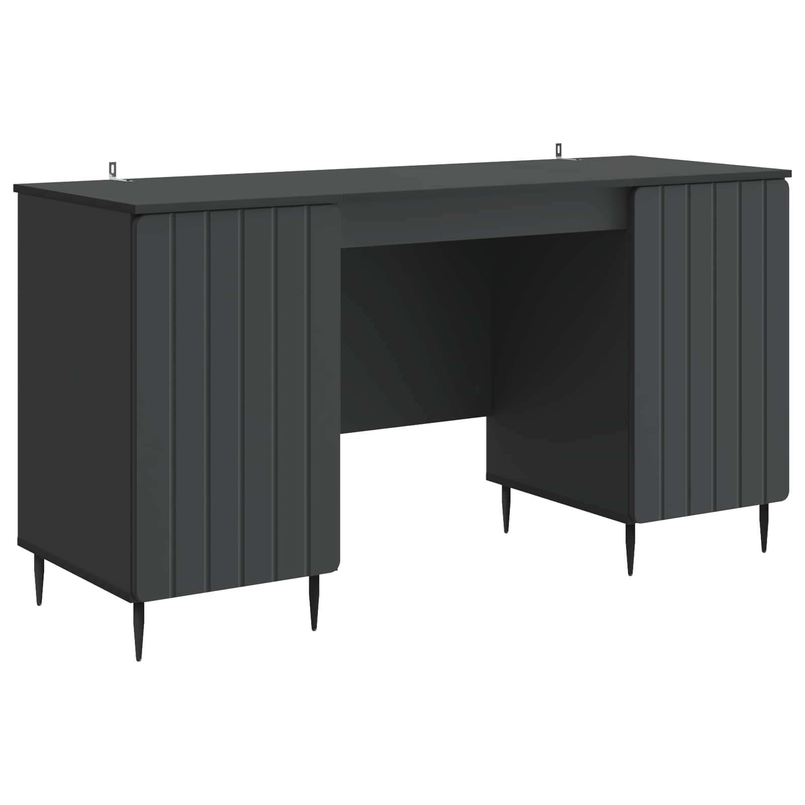 Escritorio Negro 142,5 x 50 x 75 cm Madera de Ingeniería
