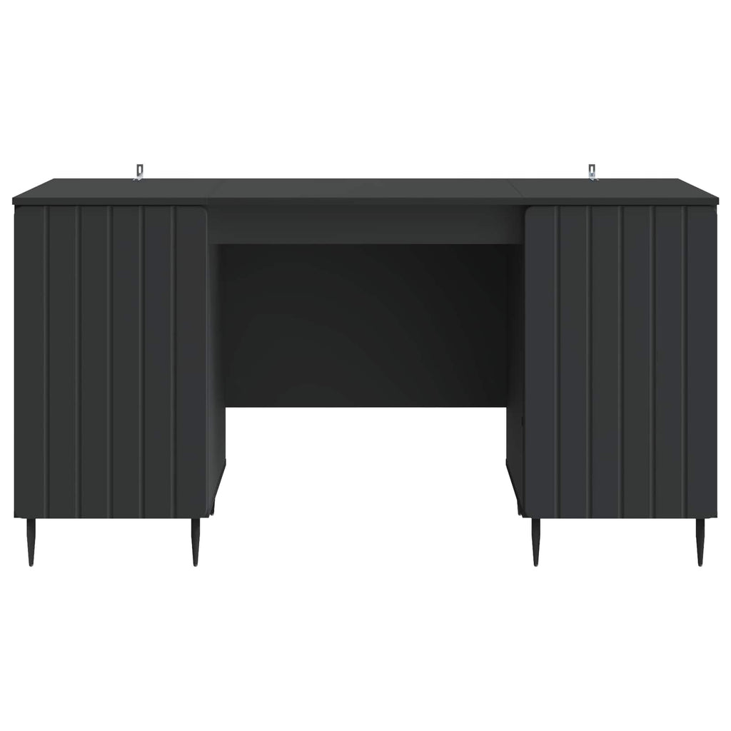 Escritorio Negro 142,5 x 50 x 75 cm Madera de Ingeniería