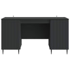 Escritorio Negro 142,5 x 50 x 75 cm Madera de Ingeniería