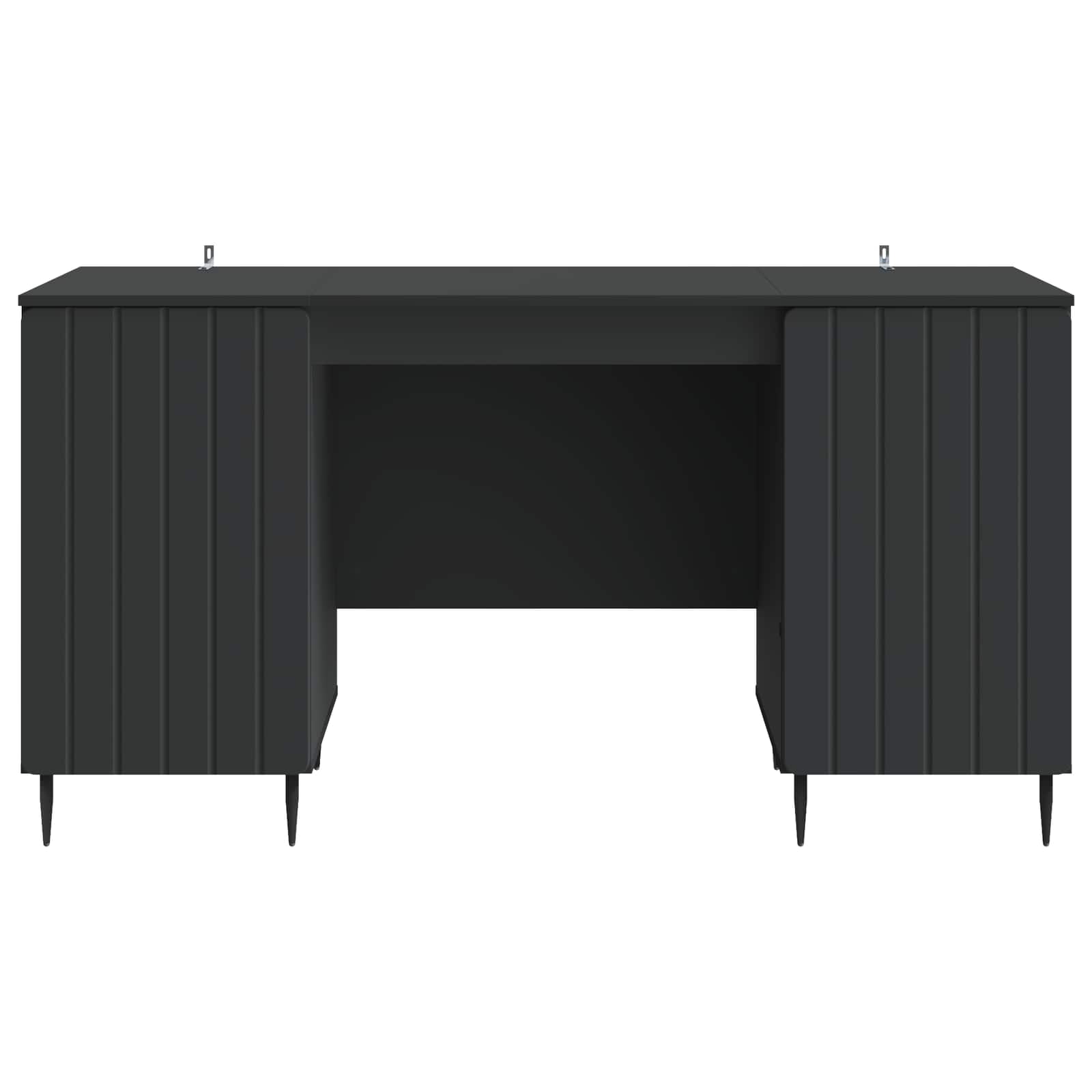 Escritorio Negro 142,5 x 50 x 75 cm Madera de Ingeniería