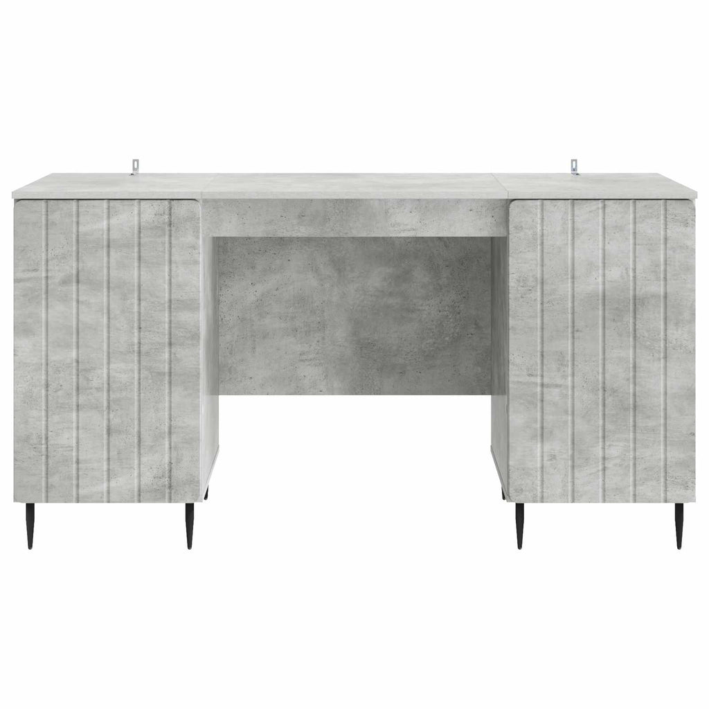 Escritorio con estante Gris Hormigón 142,5 x 50 x 75 cm