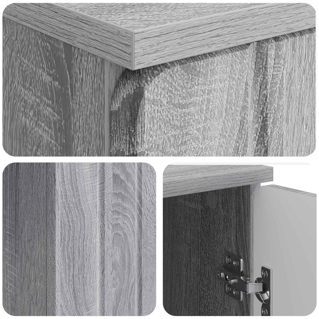 Escritorio Gris Sonoma 142,5 x 50 x 75 cm Madera de Ingeniería