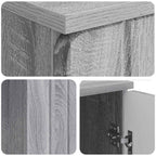 Escritorio Gris Sonoma 142,5 x 50 x 75 cm Madera de Ingeniería
