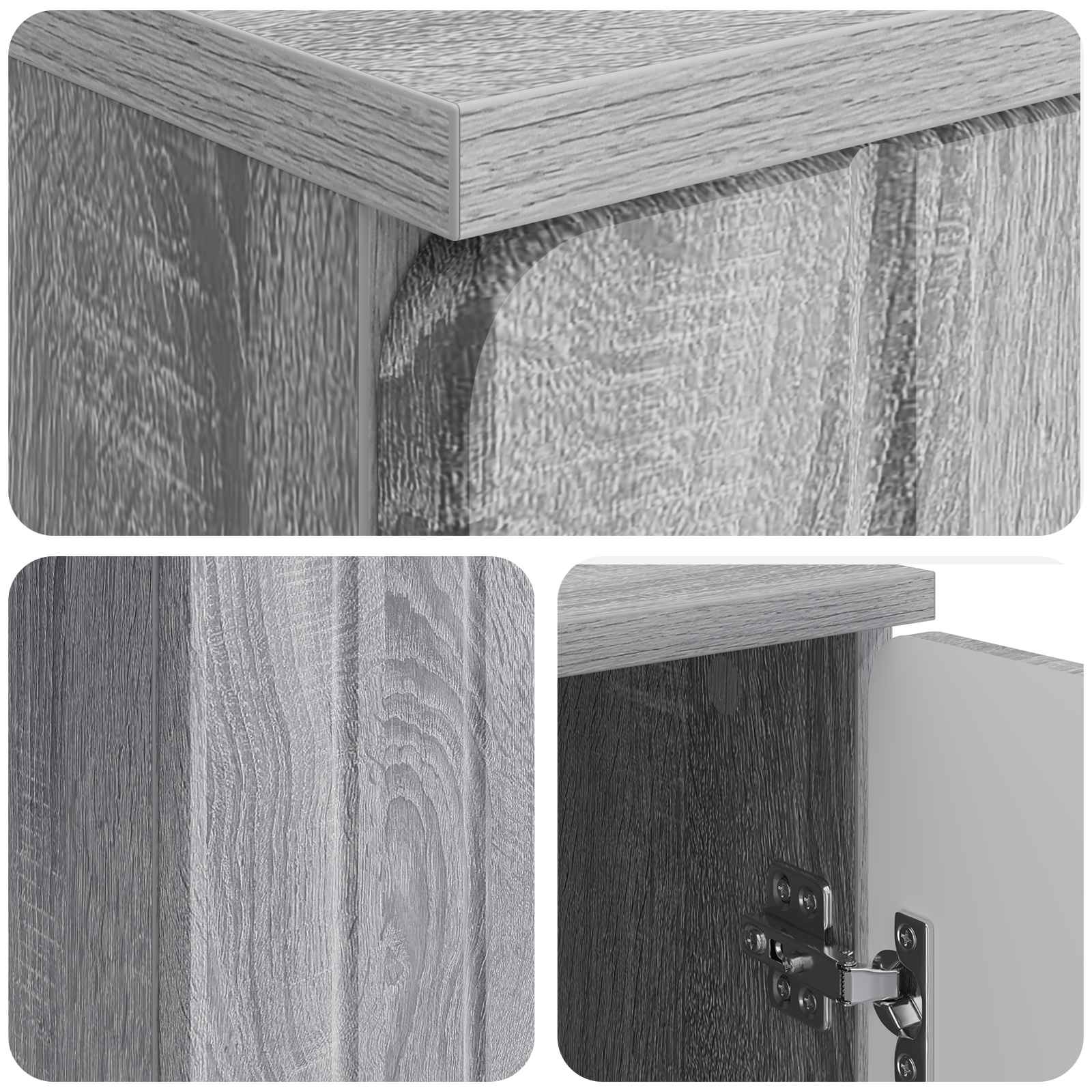 Escritorio Gris Sonoma 142,5 x 50 x 75 cm Madera de Ingeniería