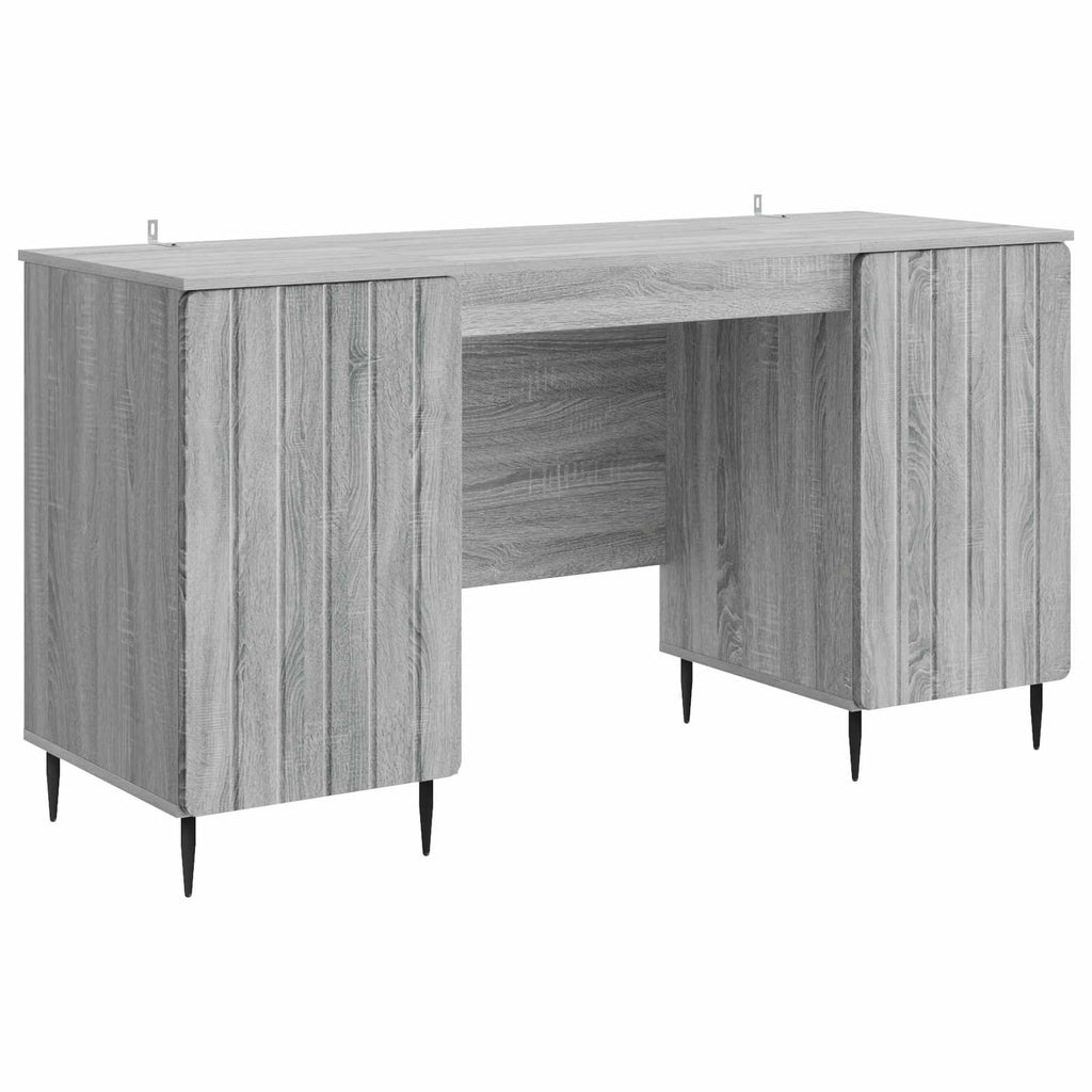 Escritorio Gris Sonoma 142,5 x 50 x 75 cm Madera de Ingeniería