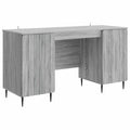 Escritorio Gris Sonoma 142,5 x 50 x 75 cm Madera de Ingeniería