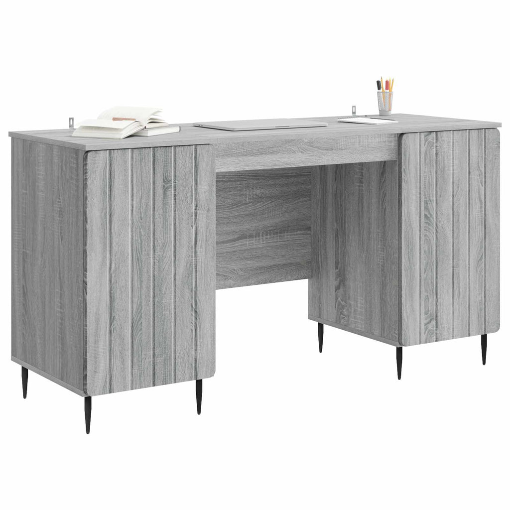 Escritorio Gris Sonoma 142,5 x 50 x 75 cm Madera de Ingeniería
