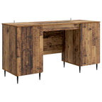 Escritorio con estante Madera envejecida 142,5 x 50 x 75 cm