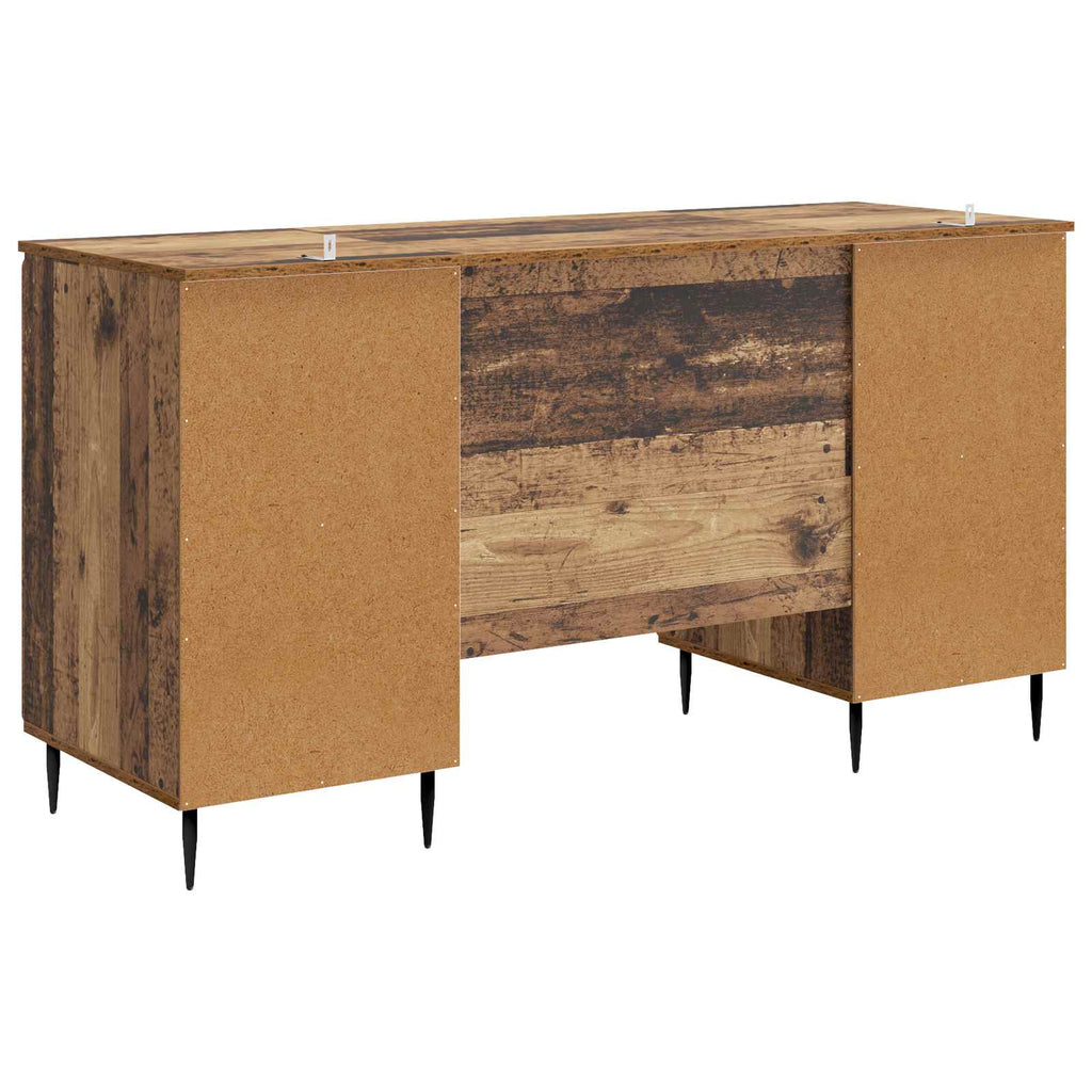 Escritorio con estante Madera envejecida 142,5 x 50 x 75 cm