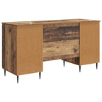 Escritorio con estante Madera envejecida 142,5 x 50 x 75 cm