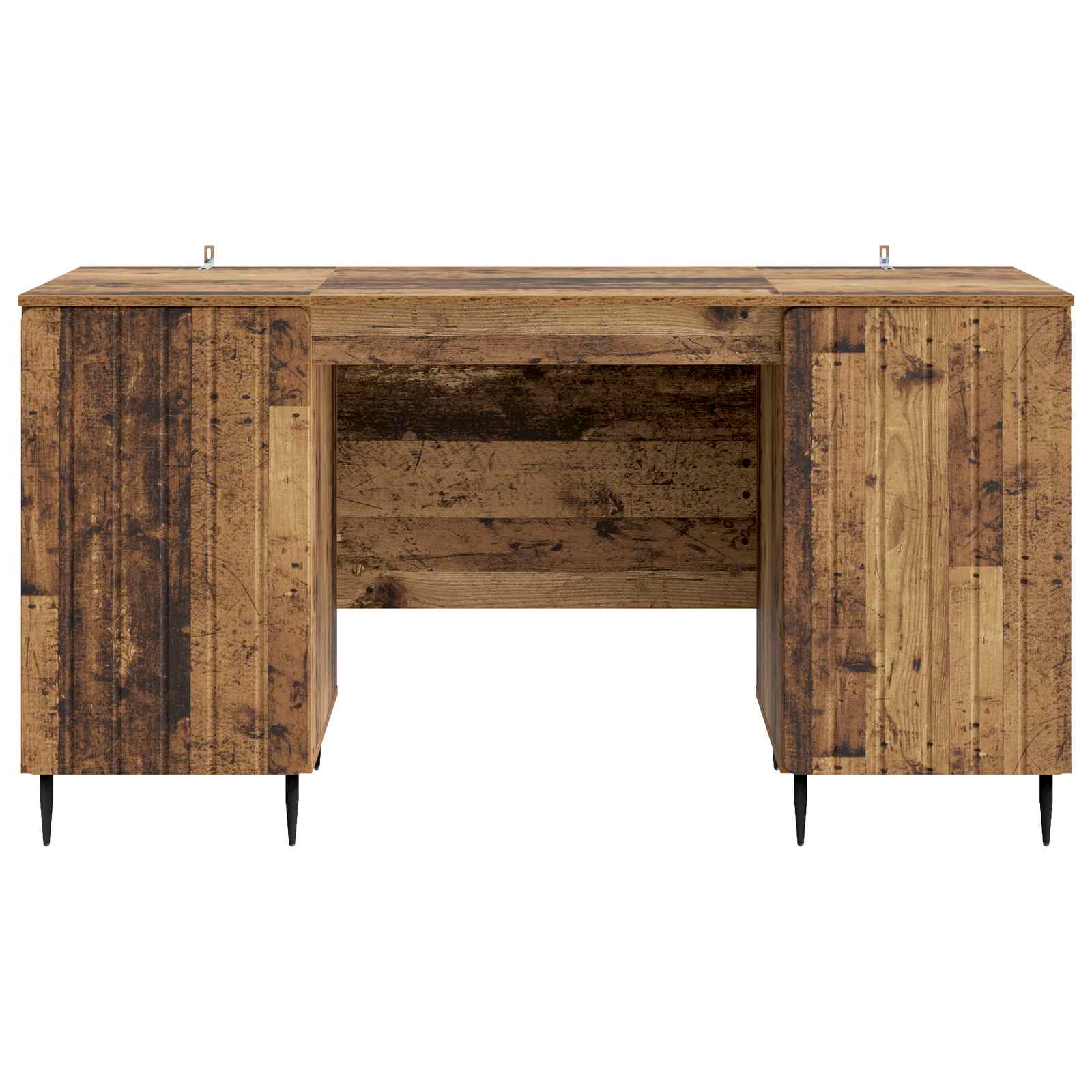 Escritorio con estante Madera envejecida 142,5 x 50 x 75 cm