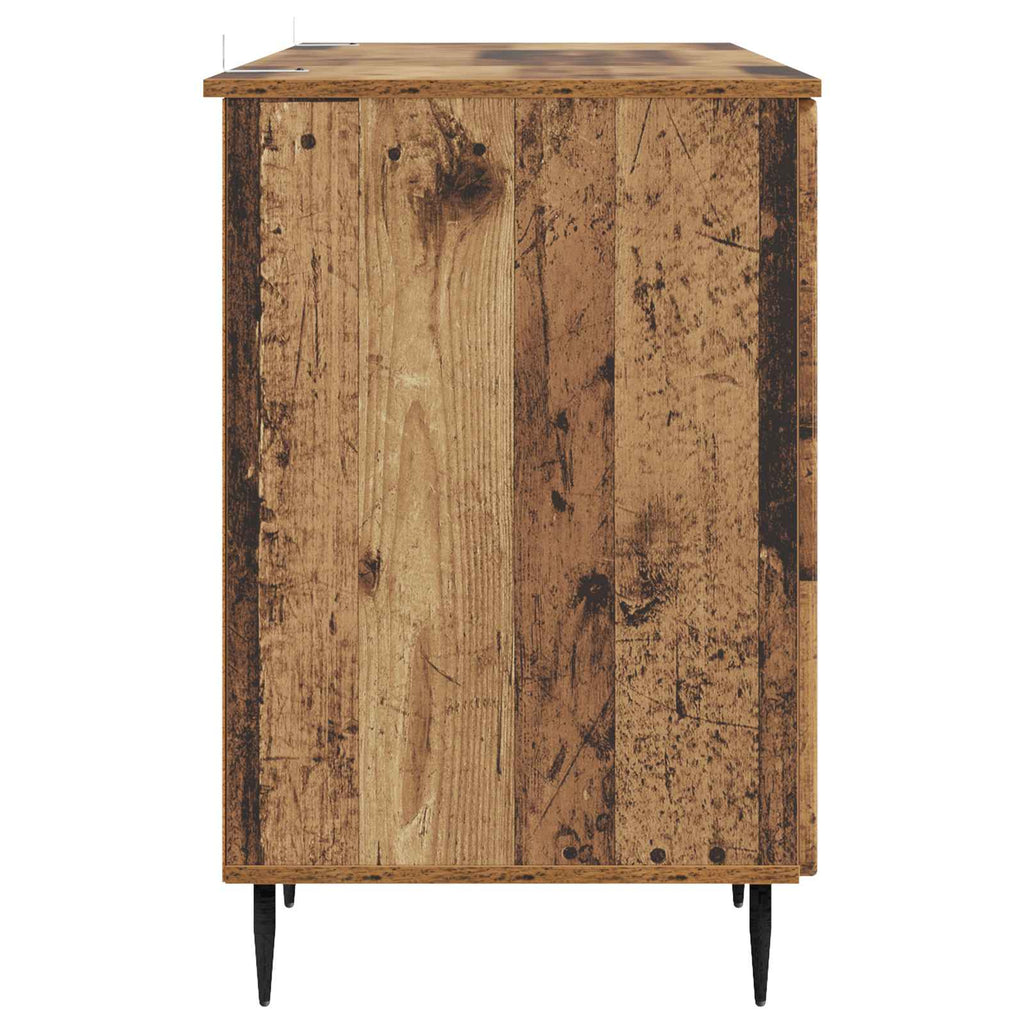 Escritorio con estante Madera envejecida 142,5 x 50 x 75 cm