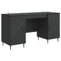 Escritorio Negro 142,5 x 50 x 75 cm Madera de Ingeniería