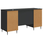 Escritorio Negro 142,5 x 50 x 75 cm Madera de Ingeniería