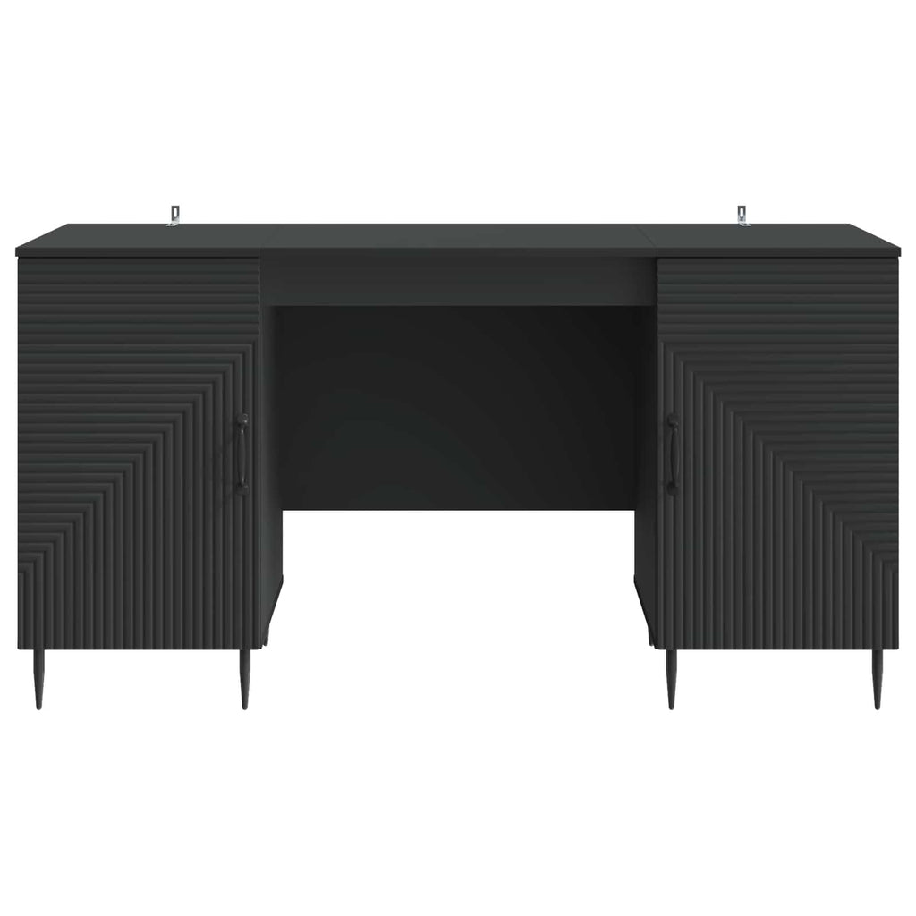 Escritorio Negro 142,5 x 50 x 75 cm Madera de Ingeniería