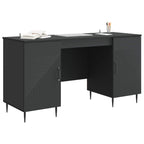 Escritorio Negro 142,5 x 50 x 75 cm Madera de Ingeniería