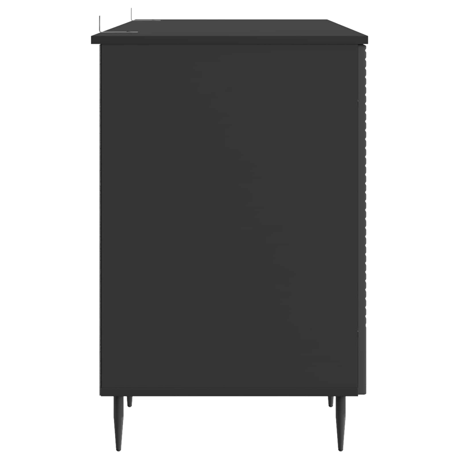 Escritorio Negro 142,5 x 50 x 75 cm Madera de Ingeniería