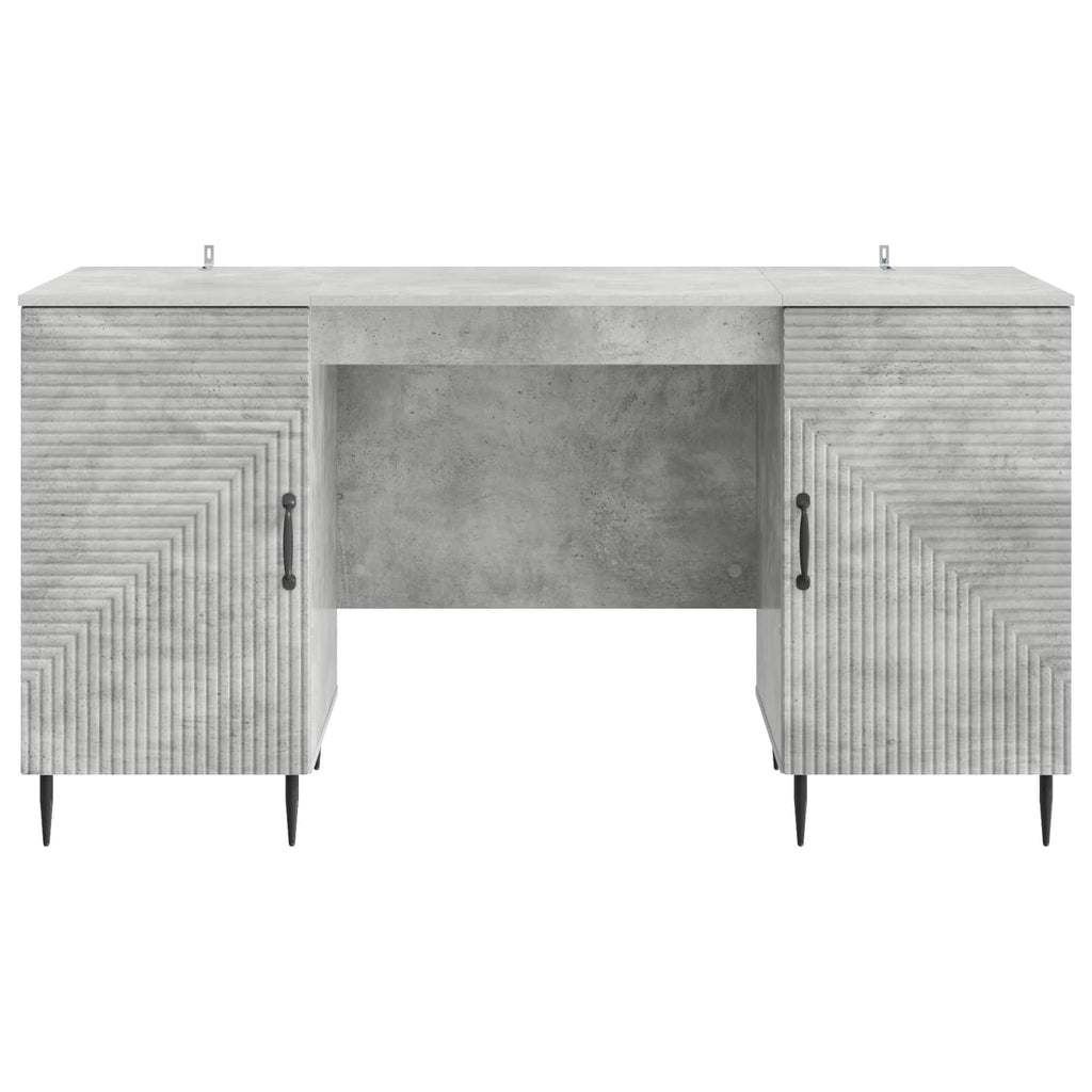 Escritorio con estante Gris Hormigón 142,5 x 50 x 75 cm