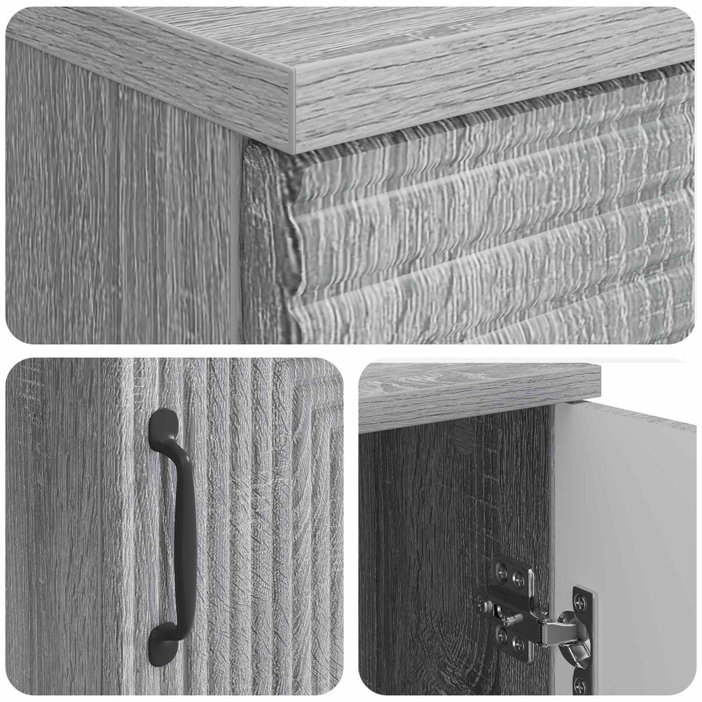 Escritorio Gris Sonoma 142,5 x 50 x 75 cm Madera de Ingeniería
