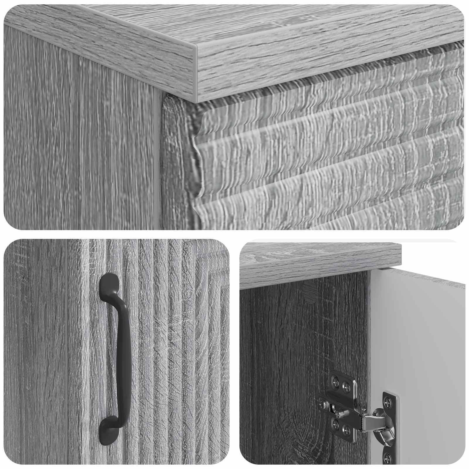 Escritorio Gris Sonoma 142,5 x 50 x 75 cm Madera de Ingeniería