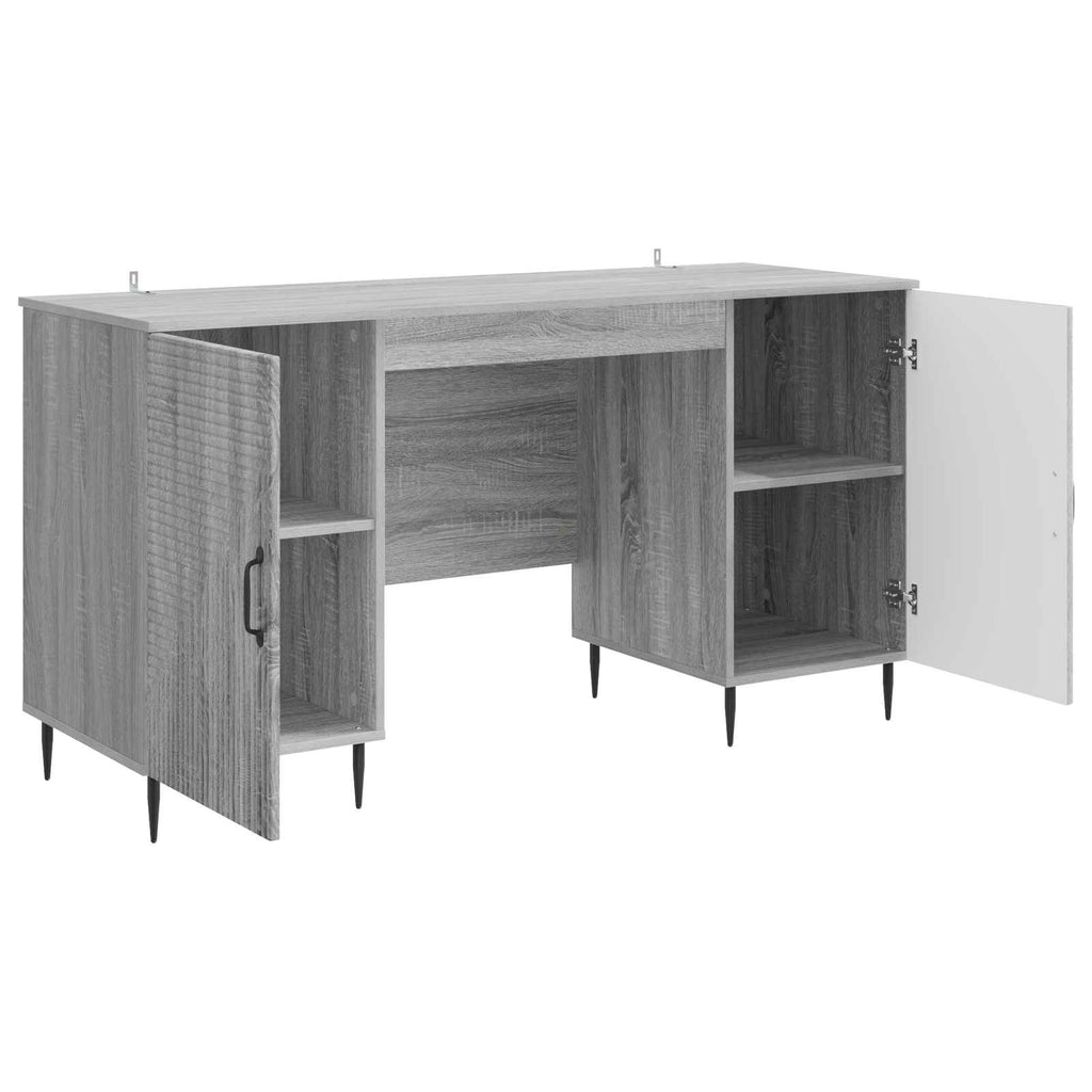 Escritorio Gris Sonoma 142,5 x 50 x 75 cm Madera de Ingeniería