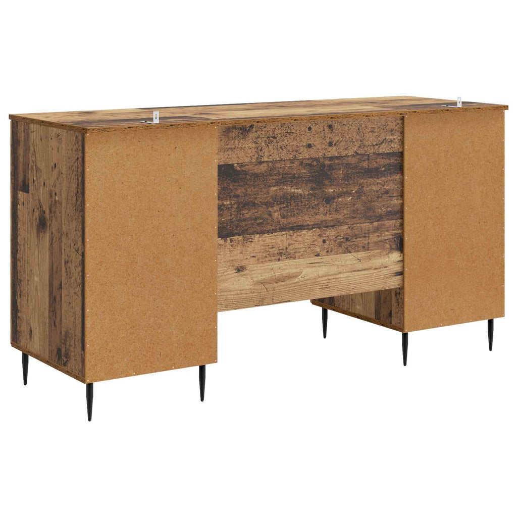 Escritorio con estante Madera envejecida 142,5 x 50 x 75 cm