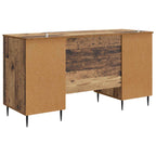 Escritorio con estante Madera envejecida 142,5 x 50 x 75 cm