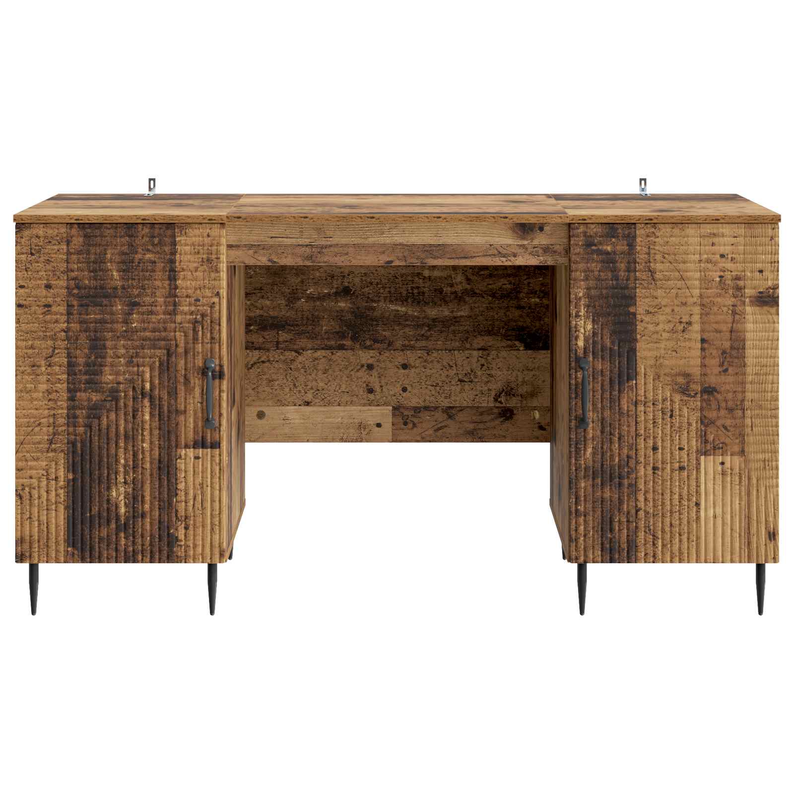 Escritorio con estante Madera envejecida 142,5 x 50 x 75 cm