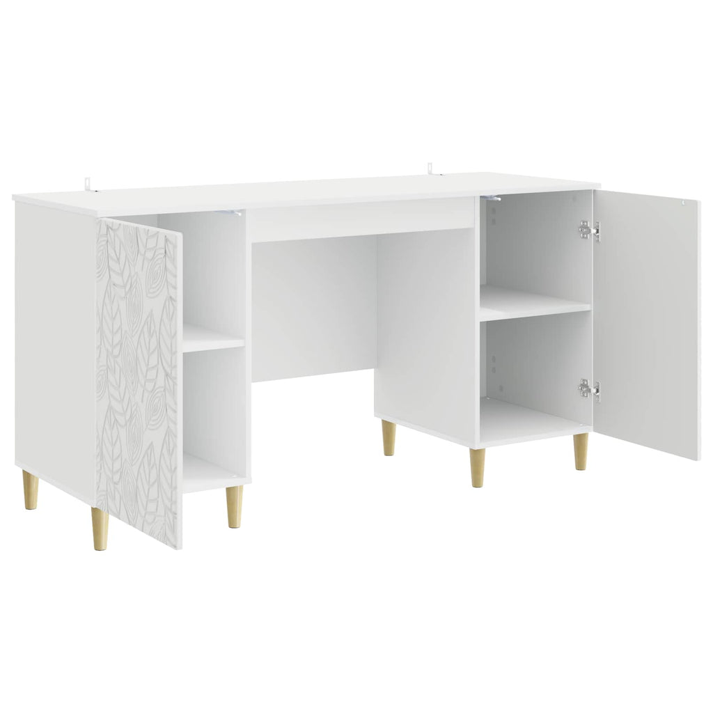 Escritorio Blanco Brillante Madera de ingeniería
