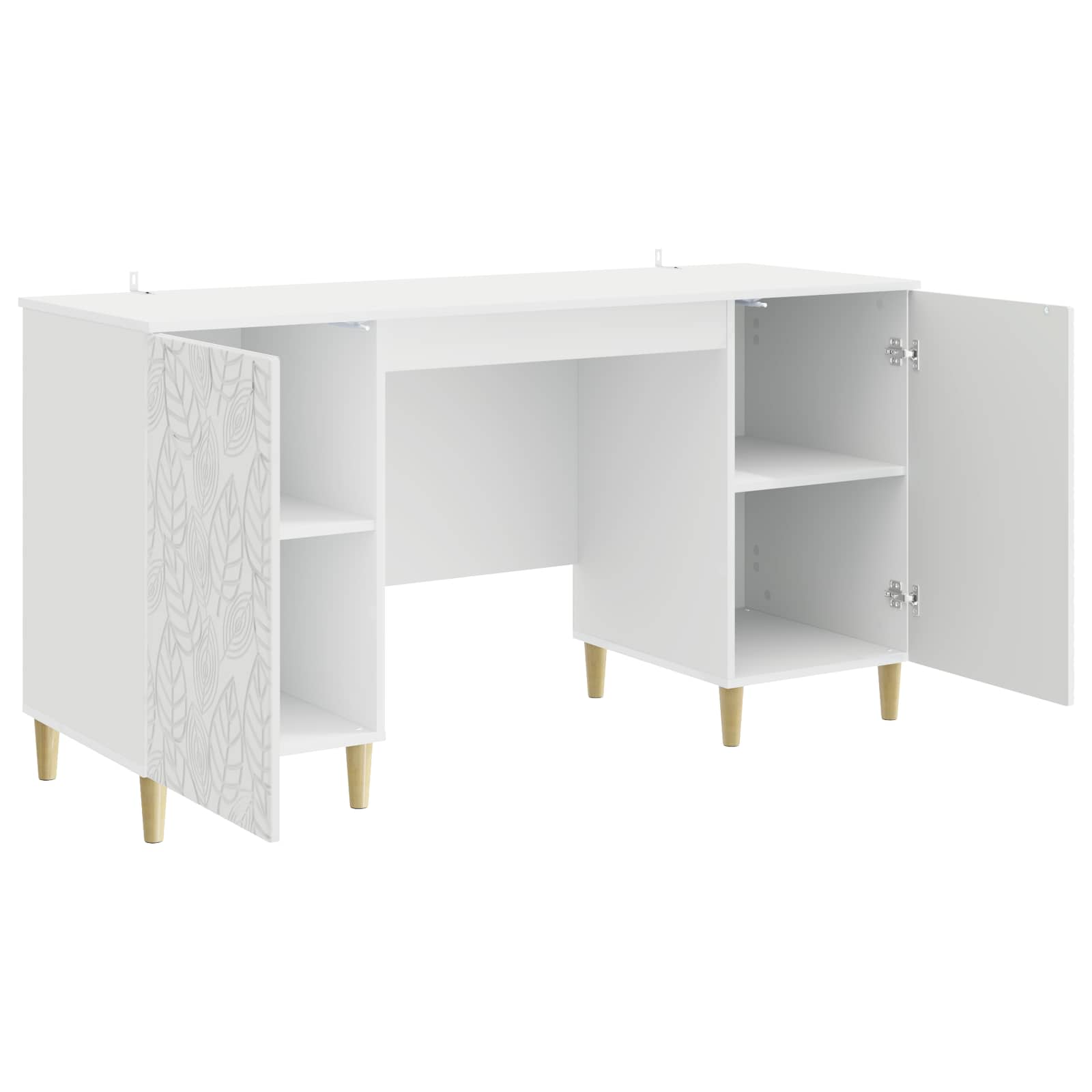 Escritorio Blanco Brillante Madera de ingeniería