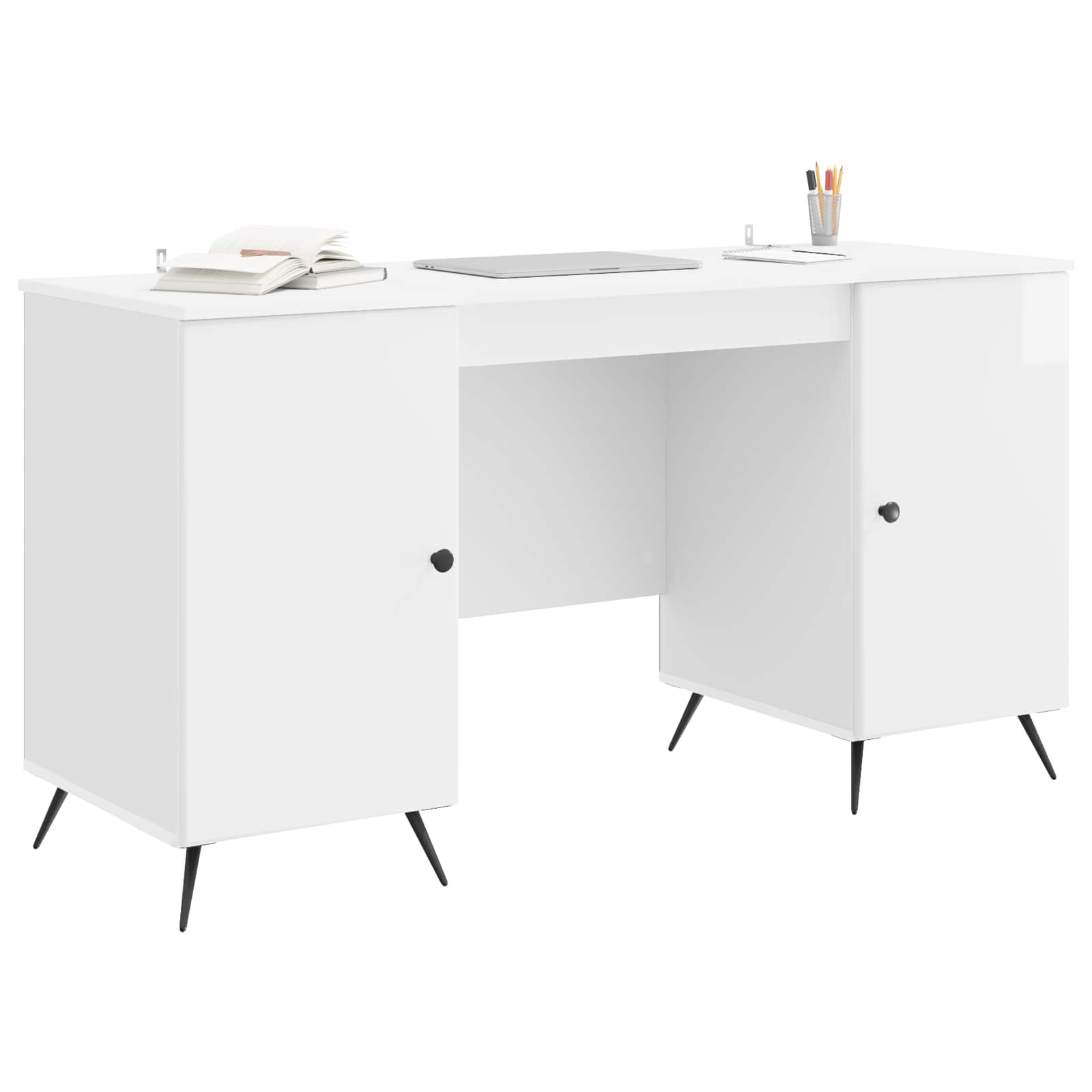 Escritorio Brillante 142,5 x 50 x 75 cm Madera de Ingeniería