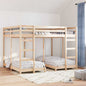 Estructura de litera triple 140 x 200 cm Madera de pino macizo