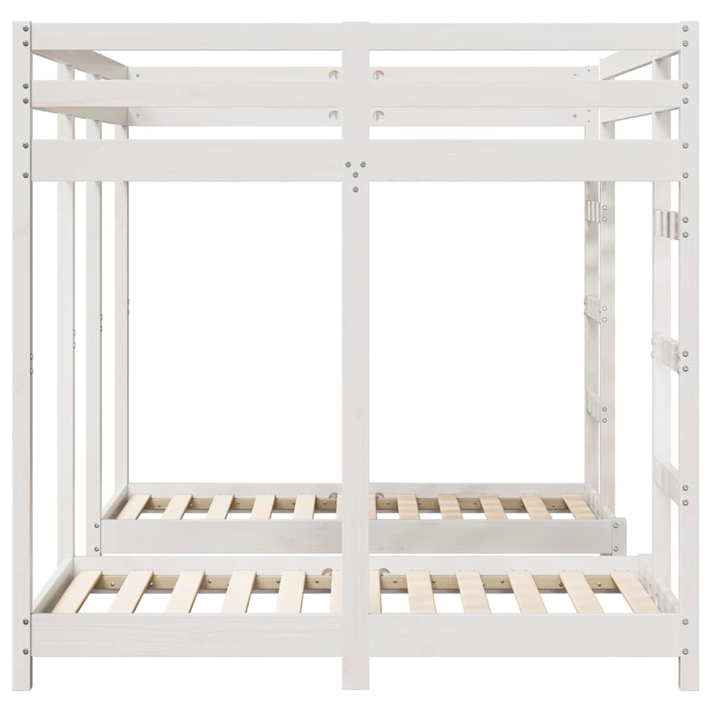 Estructura de litera triple 140 x 200 cm Madera de pino macizo