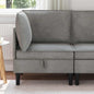Yellow Velvet Corner Sofa with Storage
