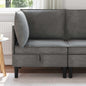Yellow Velvet Corner Sofa with Storage