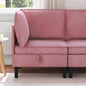 Yellow Velvet Corner Sofa with Storage